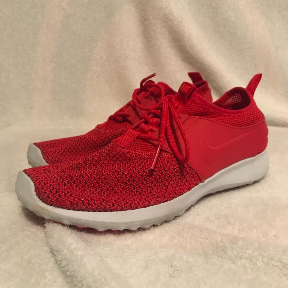 Red Nike Mesh Running Shoes Sneakers